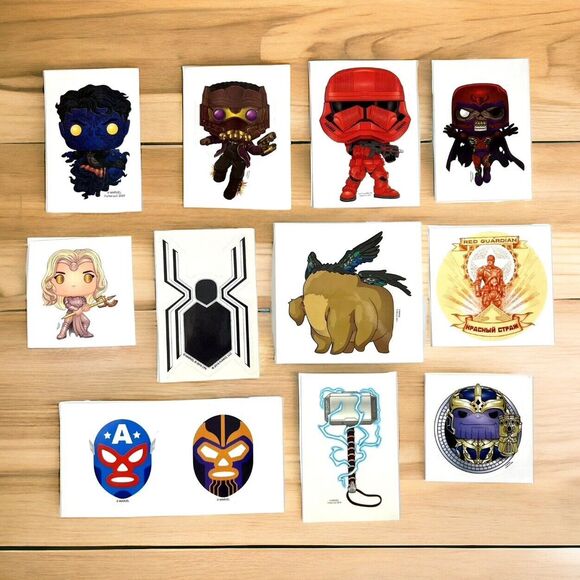 Funko POP! Marvel Collector Corps Decal Lot of 12 Stickers Thor Thanos Star Wars - Picture 1 of 16